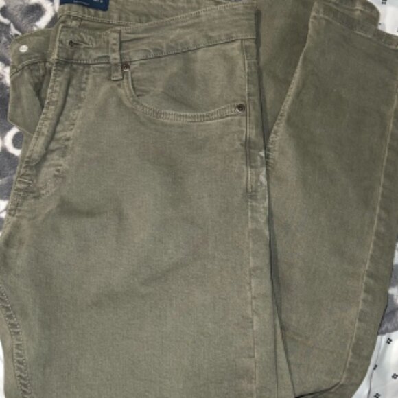 Zara dark green khaki skinny jeans 1975 basics mens sz 31 NWT - Picture 1 of 2